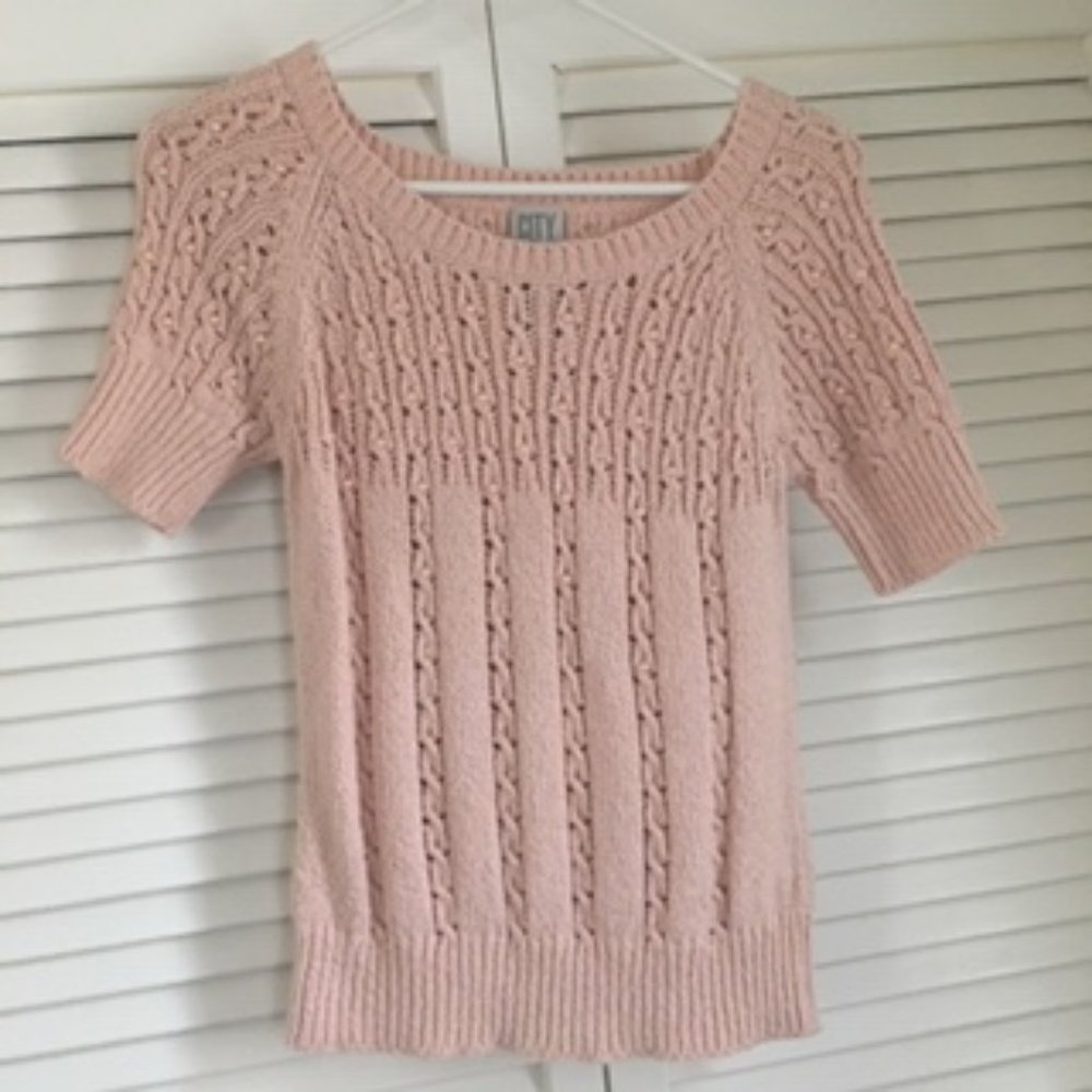 DKNY crop sweater with pearls